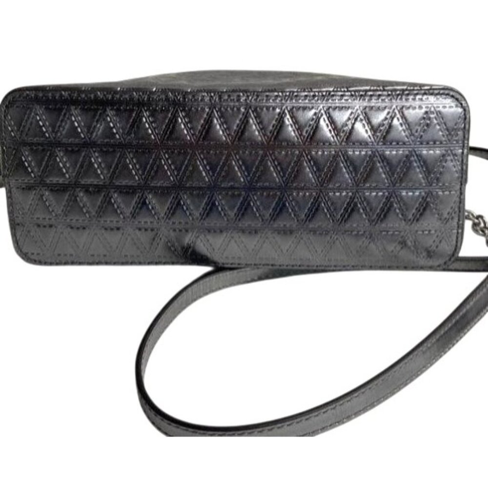Michael Kors Jet Set Dome Metallic Silver Crossbody Bag With Chain Strap - Picture 4 of 6